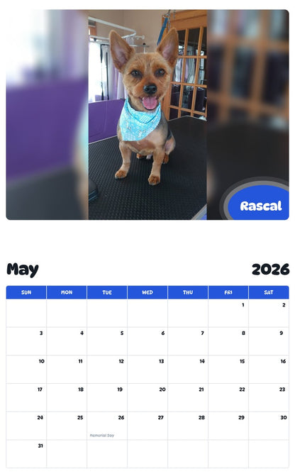 2026 - 2027 Rascal - Pawidols Pet Calendar