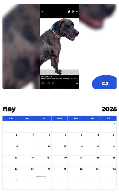 2026 - 2027 CJ - Pawidols Pet Calendar