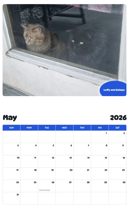 2026 - 2027 Luffy and Eclispe - Pawidols Pet Calendar