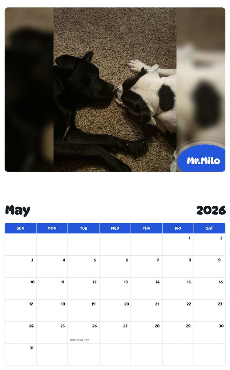 2026 - 2027 Mr.Milo - Pawidols Pet Calendar
