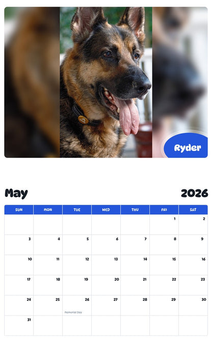 2026 - 2027 Ryder - Pawidols Pet Calendar