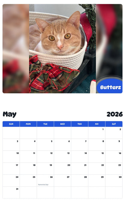 2026 - 2027 Butterz - Pawidols Pet Calendar