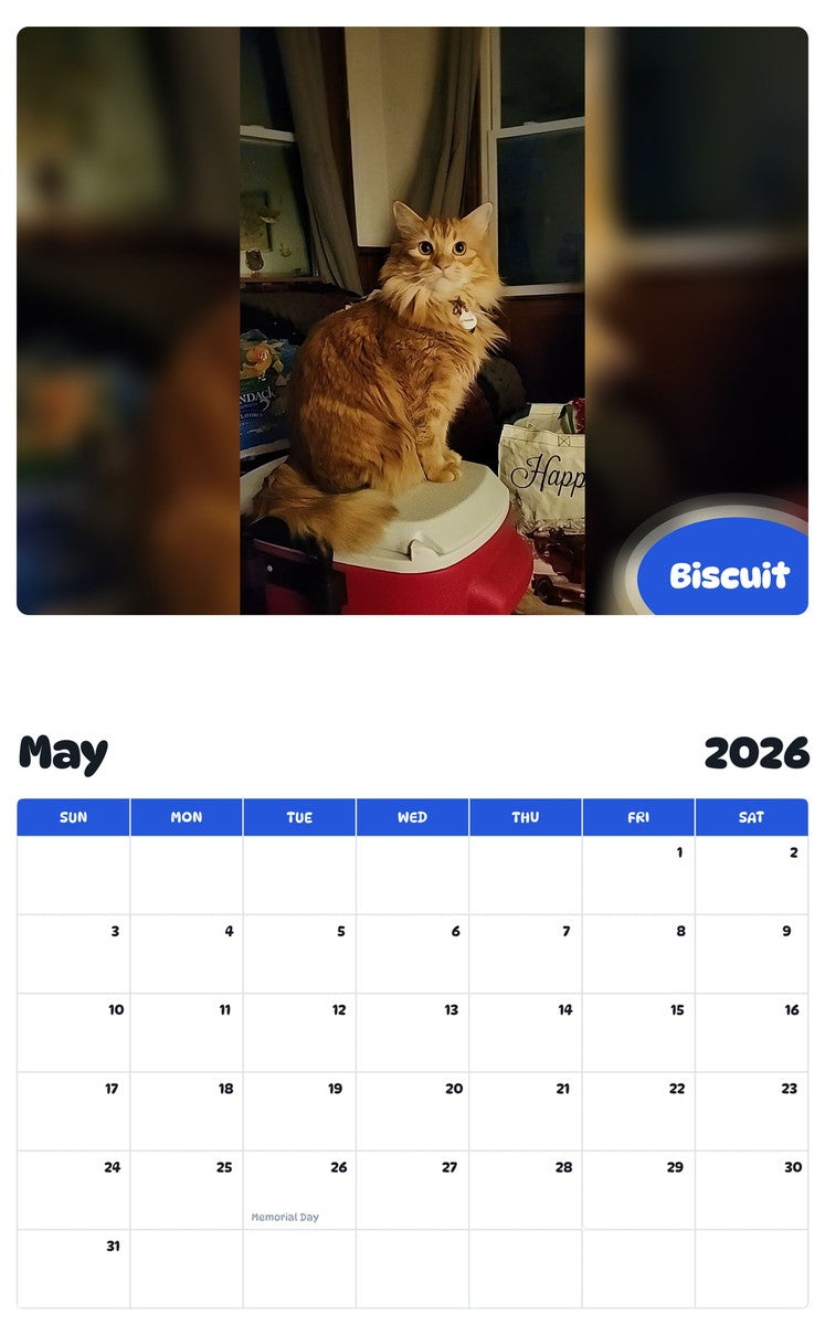 2026 - 2027 Biscuit - Pawidols Pet Calendar