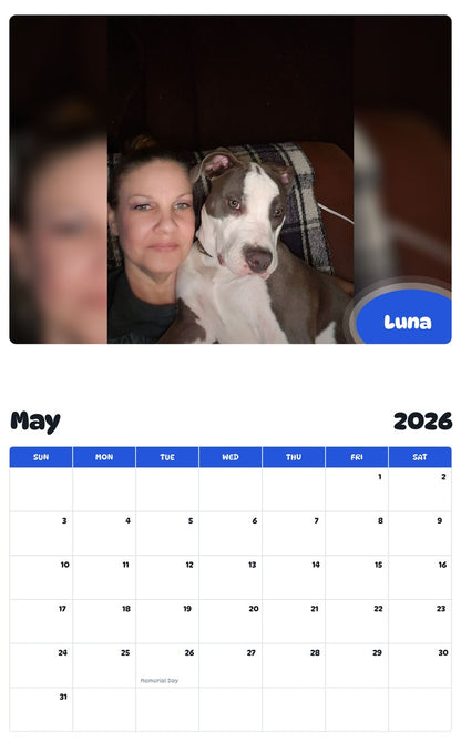 2026 - 2027 Luna - Pawidols Pet Calendar