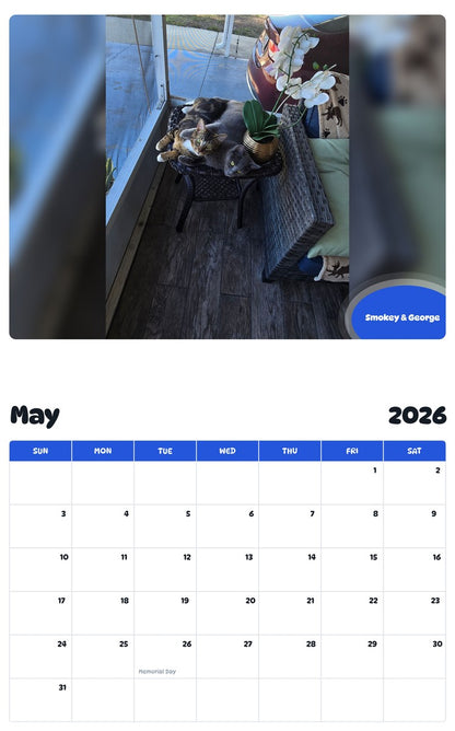 2026 - 2027 Smokey & George - Pawidols Pet Calendar
