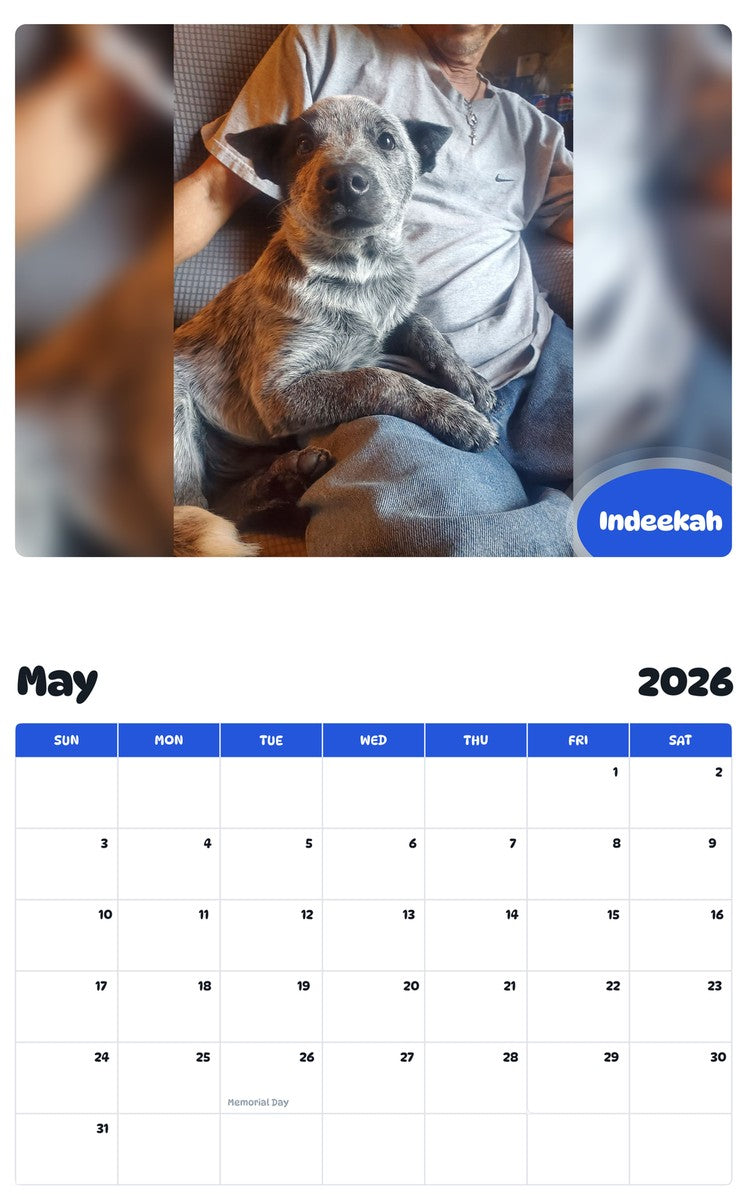 2026 - 2027 Indeekah - Pawidols Pet Calendar