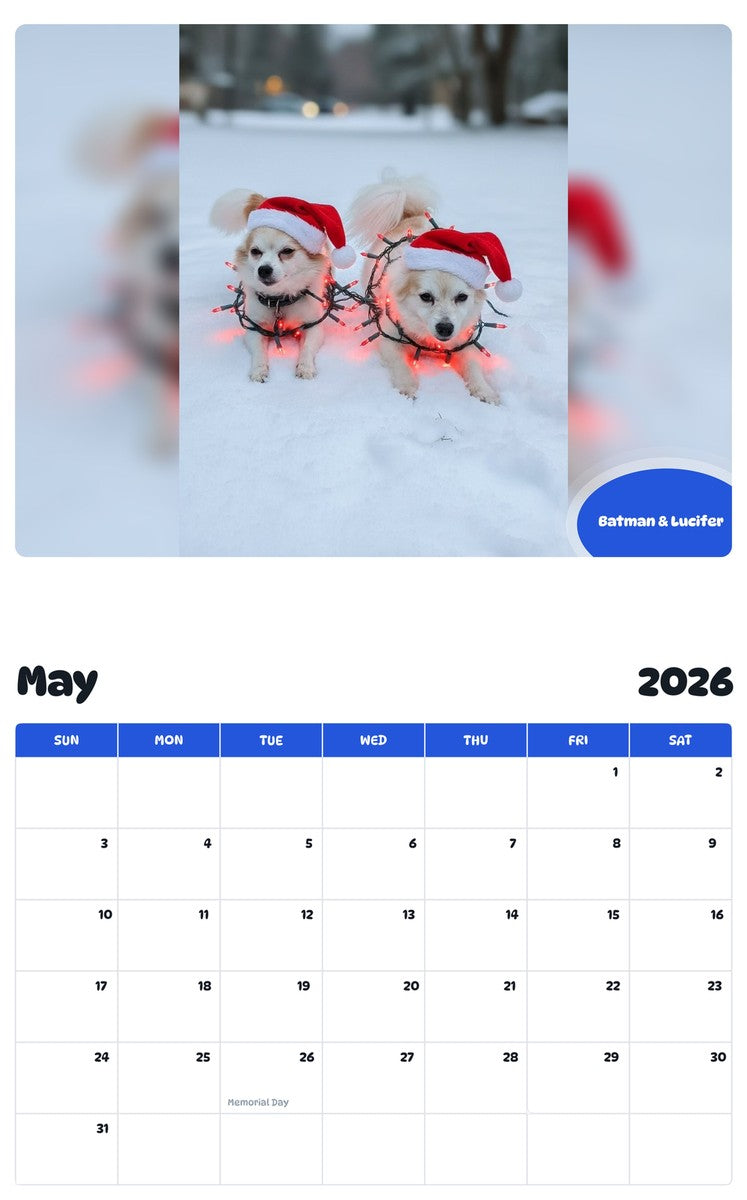 2026 - 2027 Batman & Lucifer - Pawidols Pet Calendar