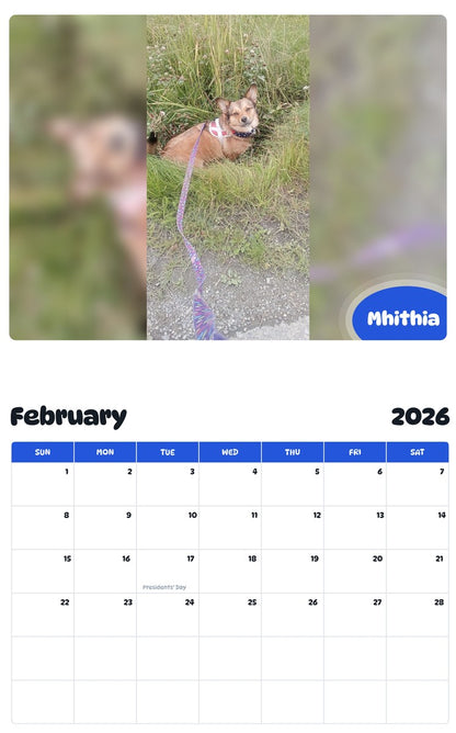 October 2025 - September 2026 Mhithia - Pawidols Pet Calendar