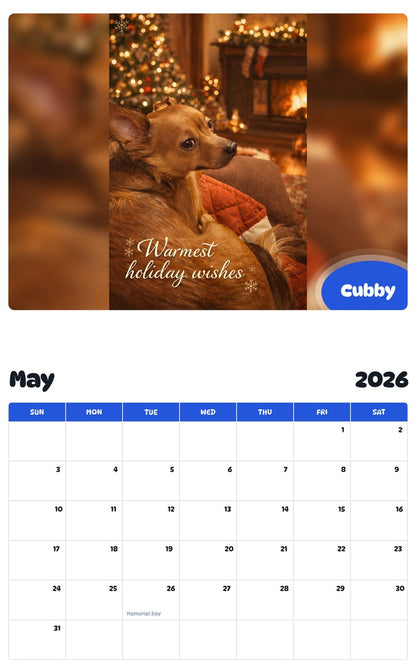 2026 - 2027 Cubby - Pawidols Pet Calendar