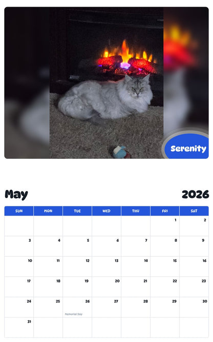2026 - 2027 Serenity - Pawidols Pet Calendar