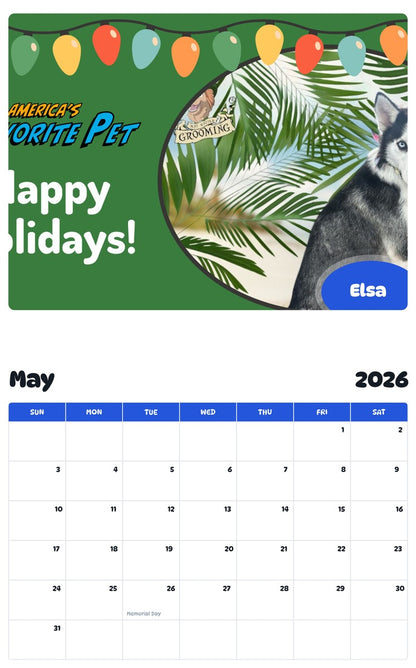 2026 - 2027 Elsa - Pawidols Pet Calendar