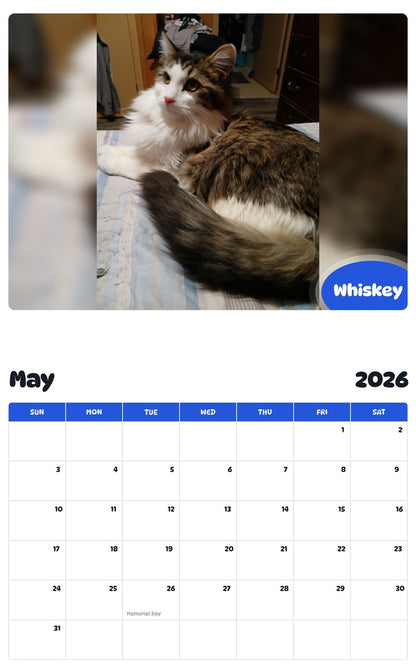 2026 - 2027 Whiskey - Pawidols Pet Calendar