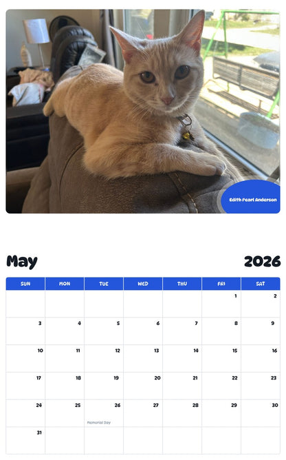 2026 - 2027 Edith Pearl Anderson - Pawidols Pet Calendar