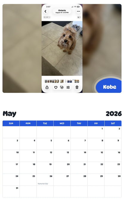 2026 - 2027 Kobe - Pawidols Pet Calendar