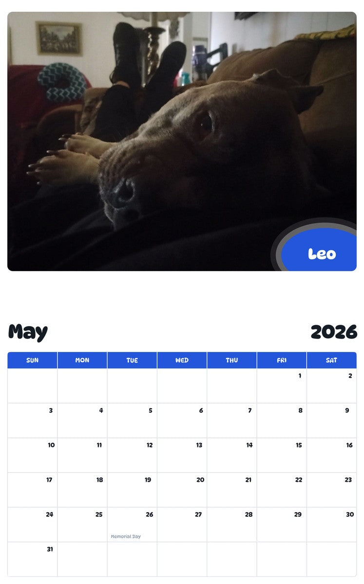 2026 - 2027 Leo - Pawidols Pet Calendar