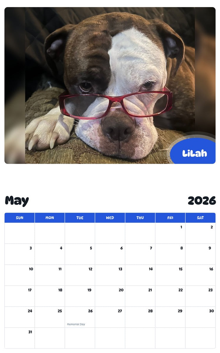 2026 - 2027 LiLah - Pawidols Pet Calendar