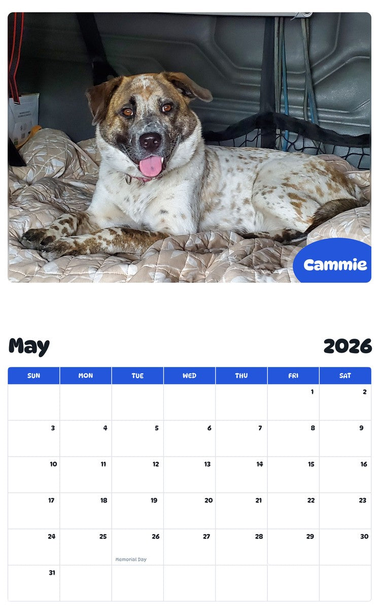 2026 - 2027 Cammie - Pawidols Pet Calendar