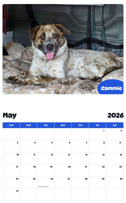 2026 - 2027 Cammie - Pawidols Pet Calendar