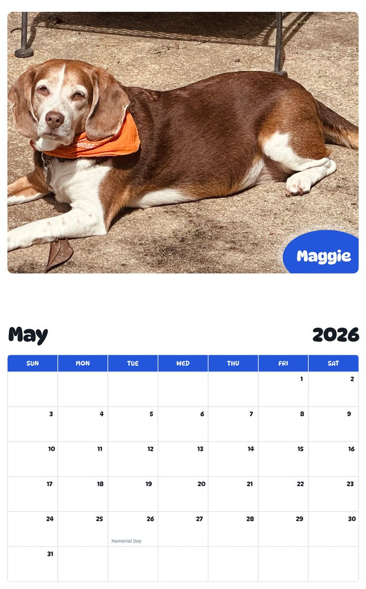 2026 - 2027 Maggie - Pawidols Pet Calendar