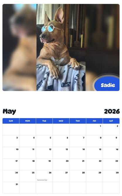 2026 - 2027 Sadie - Pawidols Pet Calendar