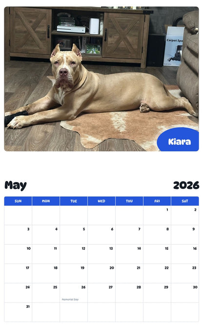 2026 - 2027 Kiara - Pawidols Pet Calendar