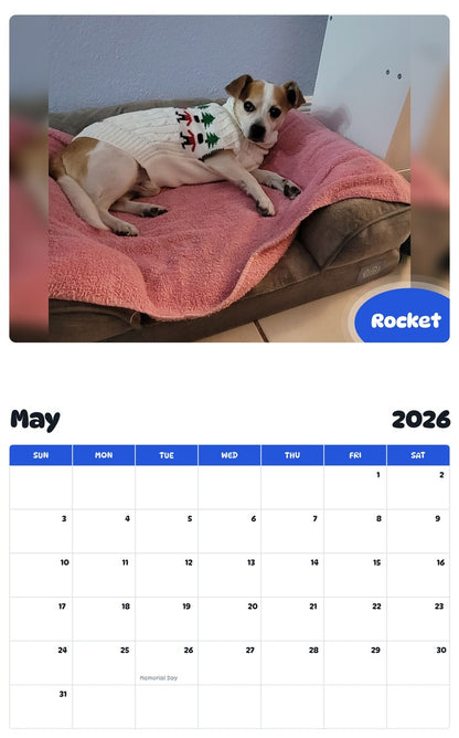 2026 - 2027 Rocket - Pawidols Pet Calendar