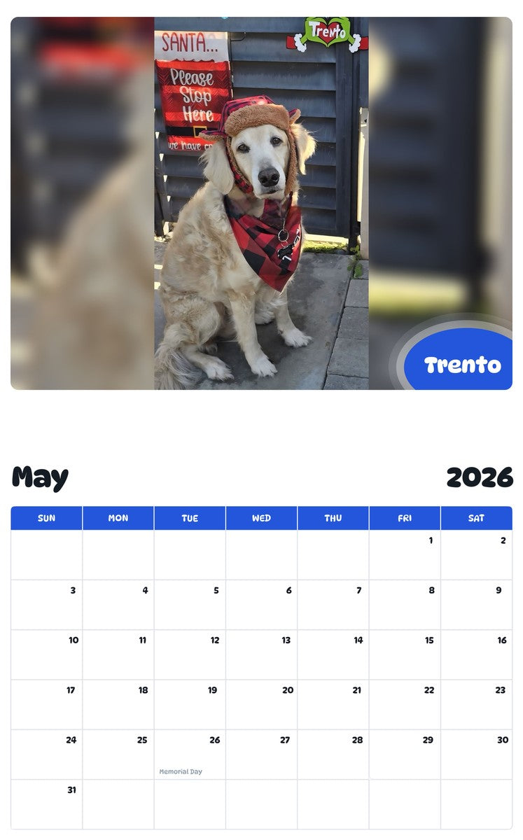 2026 - 2027 Trento - Pawidols Pet Calendar