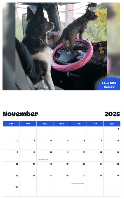 July 2025 - June 2026 ELLA AND BANJO - Pawidols Pet Calendar