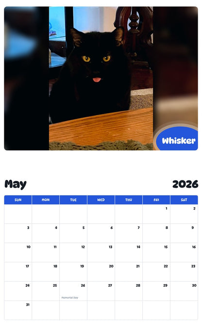 2026 - 2027 Whisker - Pawidols Pet Calendar