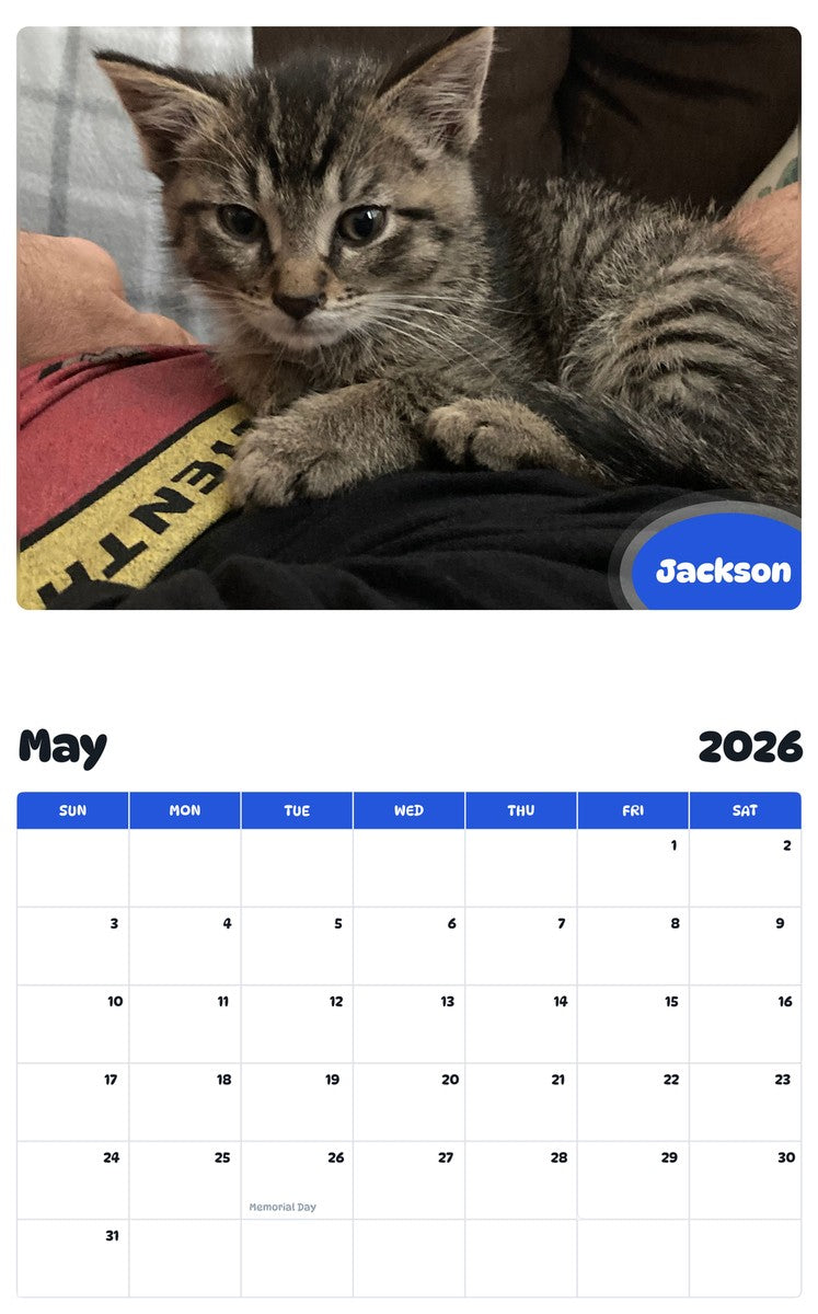 2026 - 2027 Jackson - Pawidols Pet Calendar