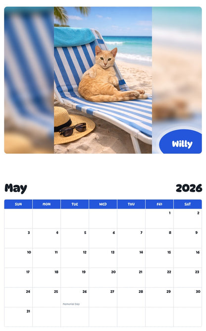 2026 - 2027 Willy - Pawidols Pet Calendar