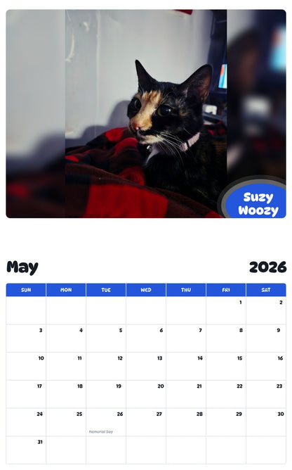 2026 - 2027 Suzy Woozy - Pawidols Pet Calendar