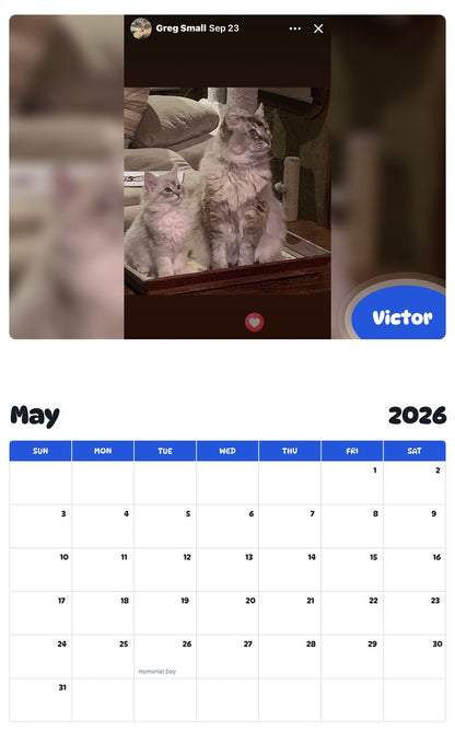 2026 - 2027 Victor - Pawidols Pet Calendar