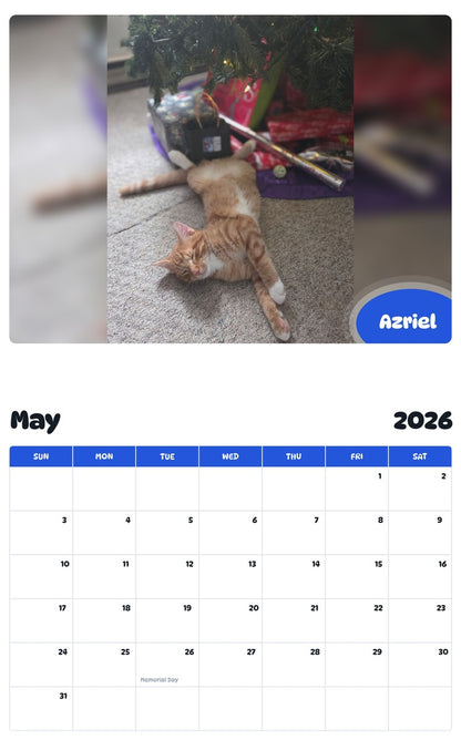2026 - 2027 Azriel - Pawidols Pet Calendar