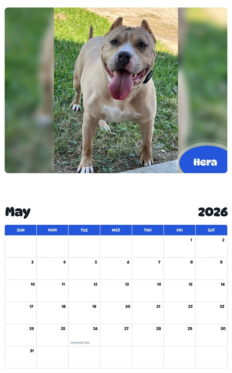 2026 - 2027 Hera - Pawidols Pet Calendar
