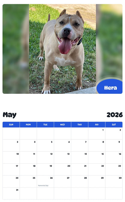 2026 - 2027 Hera - Pawidols Pet Calendar