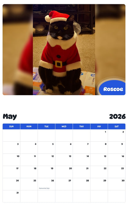 2026 - 2027 Roscoe - Pawidols Pet Calendar