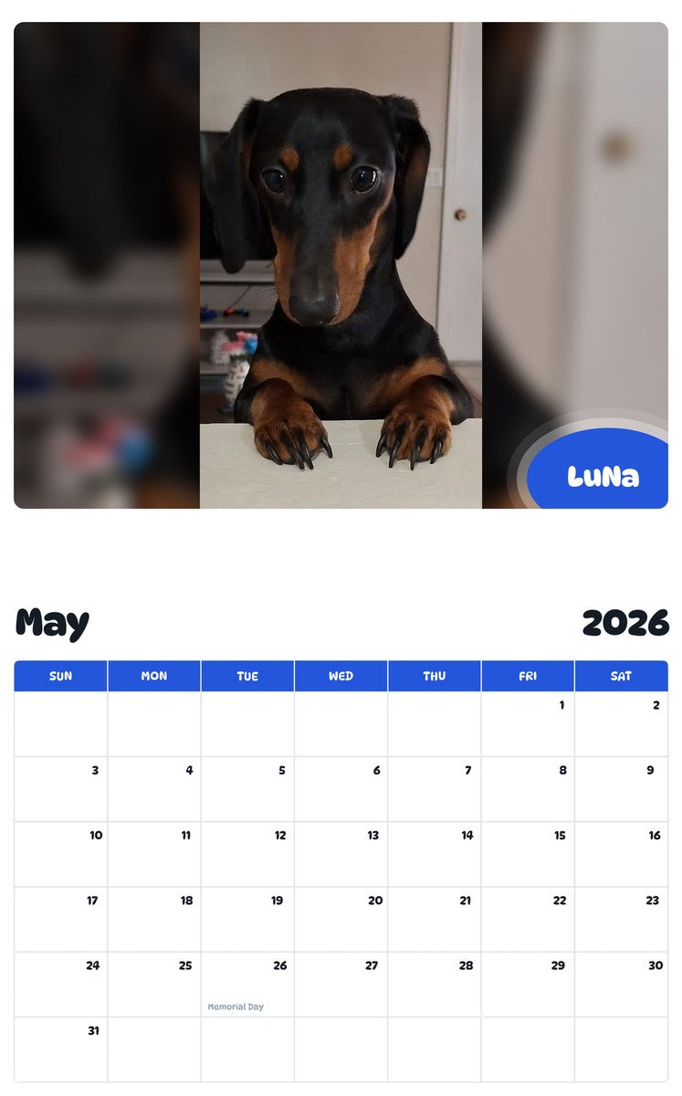 2026 - 2027 LuNa - Pawidols Pet Calendar