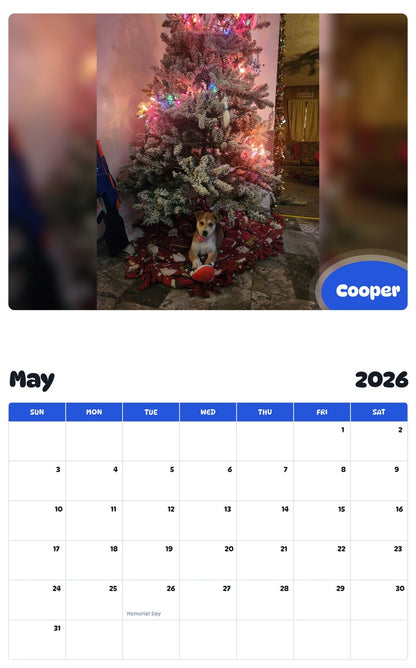 2026 - 2027 Cooper - Pawidols Pet Calendar
