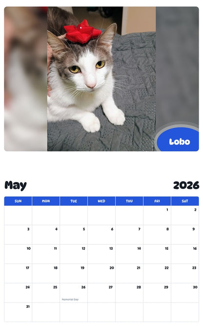 2026 - 2027 Lobo - Pawidols Pet Calendar