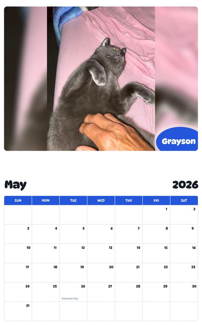 2026 - 2027 Grayson - Pawidols Pet Calendar