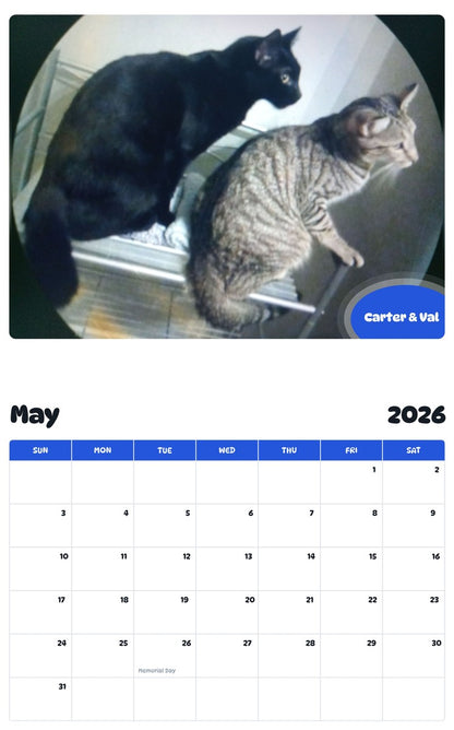 2026 - 2027 Carter & Val - Pawidols Pet Calendar