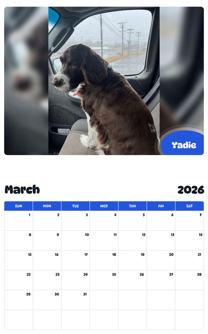 November 2025 - October 2026 Yadie - Pawidols Pet Calendar
