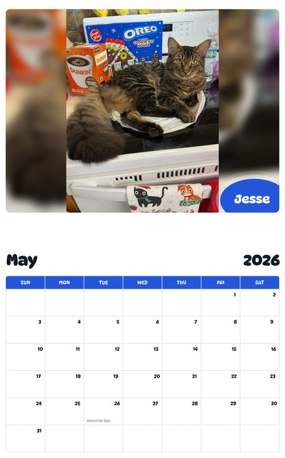 2026 - 2027 Jesse - Pawidols Pet Calendar