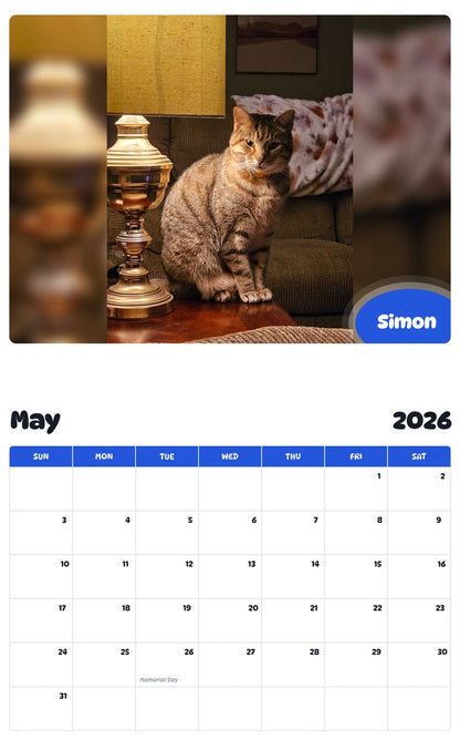 2026 - 2027 Simon - Pawidols Pet Calendar