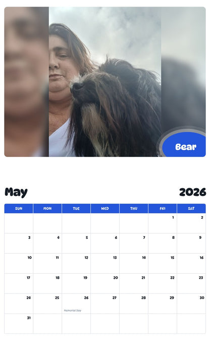 2026 - 2027 Bear - Pawidols Pet Calendar