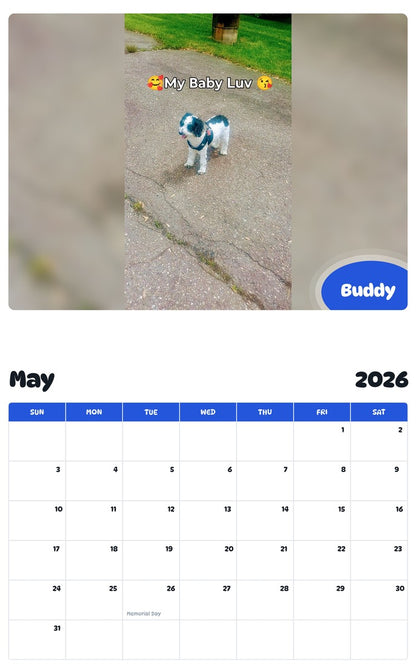 2026 - 2027 Buddy - Pawidols Pet Calendar
