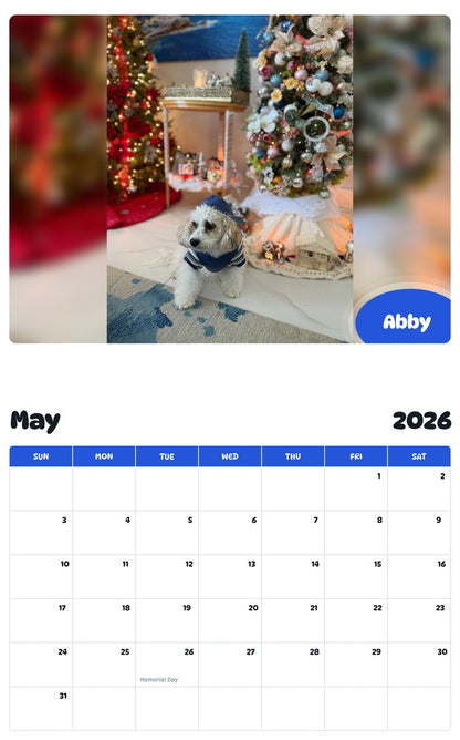 2026 - 2027 Abby - Pawidols Pet Calendar