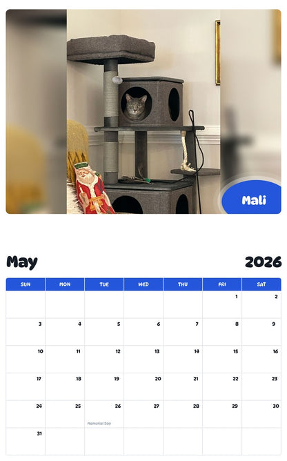 2026 - 2027 Mali - Pawidols Pet Calendar