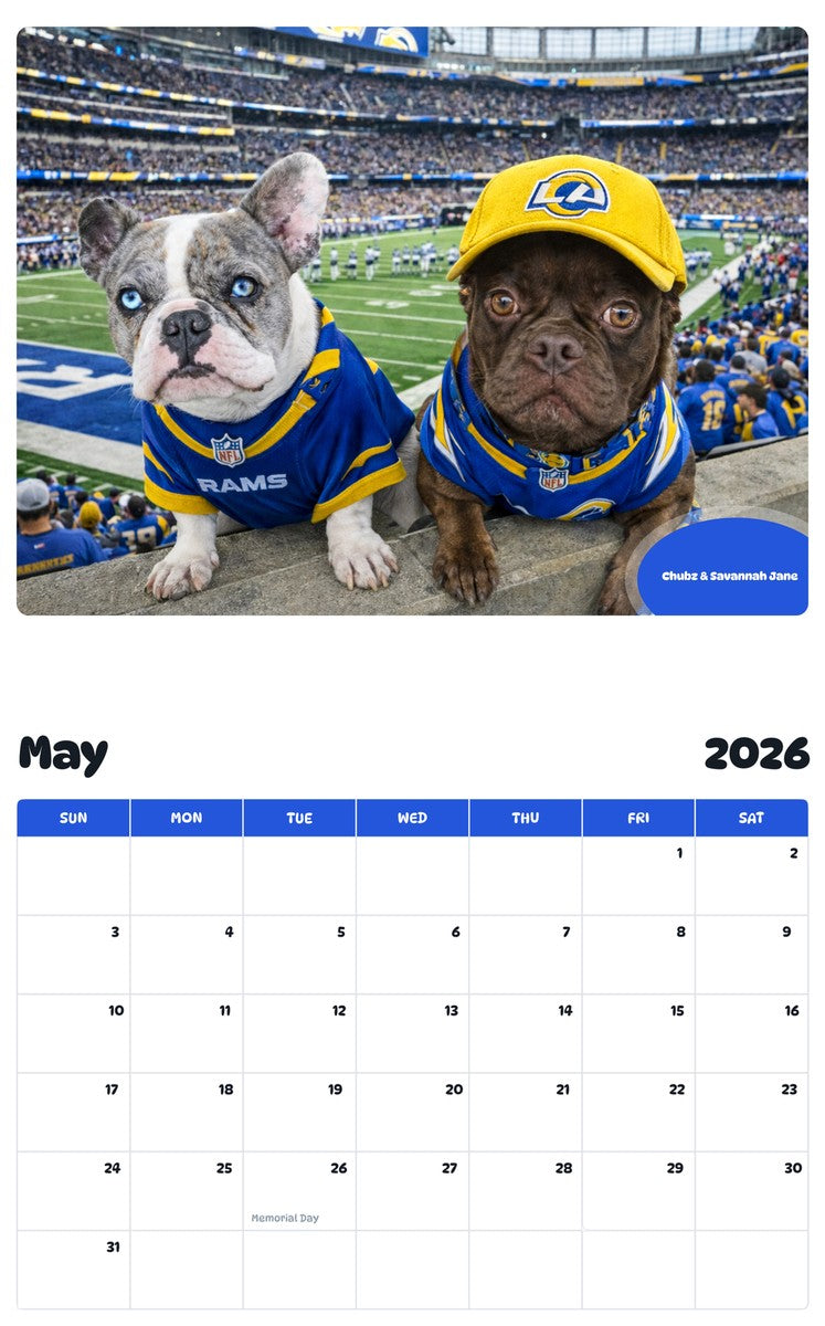 2026 - 2027 Chubz & Savannah Jane - Pawidols Pet Calendar